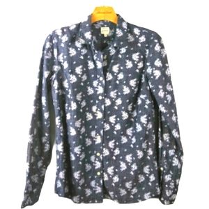 J. Crew Top The Perfect Fit Demin Chambray